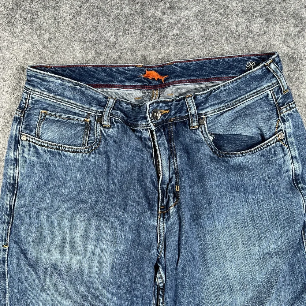 Tommy Bahama Jeans Mens 34x34 (34x29)‎ Blue Relaxed Fit Straight Leg Denim Pants